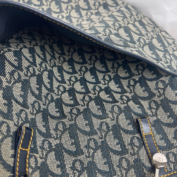 CHRISTIAN DIOR Oblique Canvas Tote Navy - Picture 15 of 15